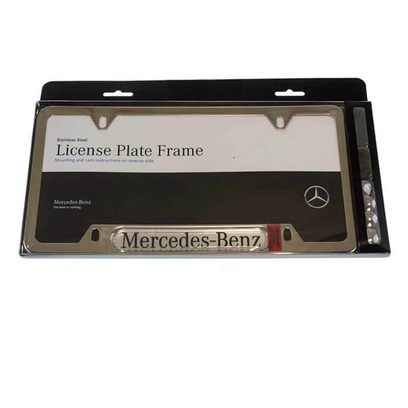 Mercedes Benz Stainless steel license plate frame authentic came from dealership - Picture 6 of 15